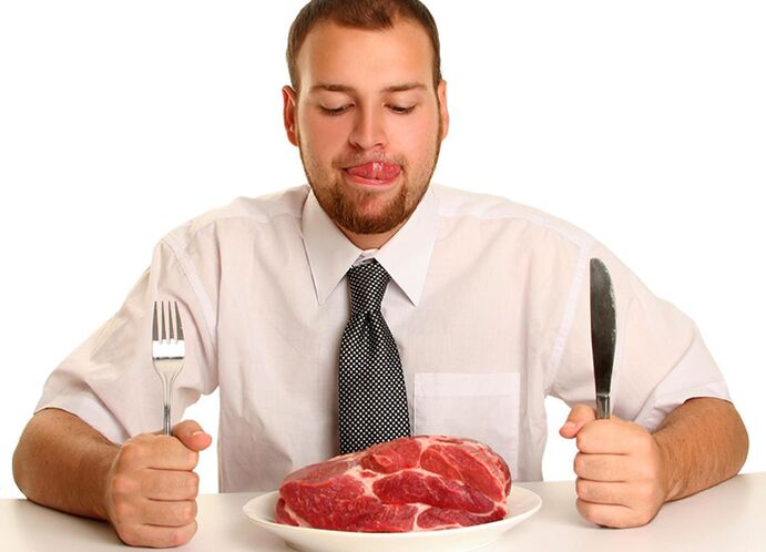 Красное мясо в рационе мужчин